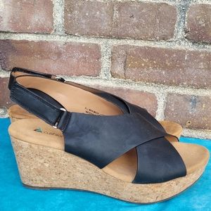 Cushionaire Lightweight Comfort Wedges Sandals Sz 8.5